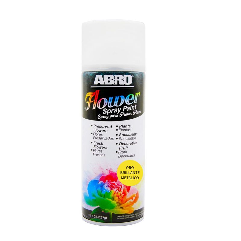 ABRO - ABRO Pintura en Spray para Flores Oro Brillante Metal FSP-400 - 227gr