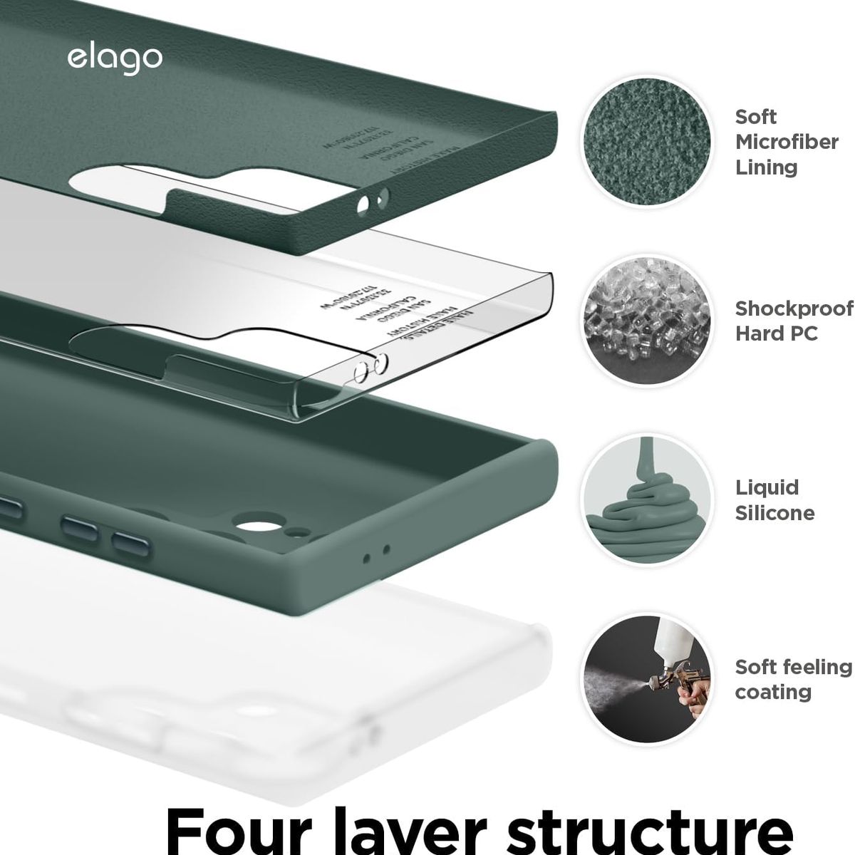 GENERICO - Case Silicona para Samsung S25 Ultra - Verde Militar