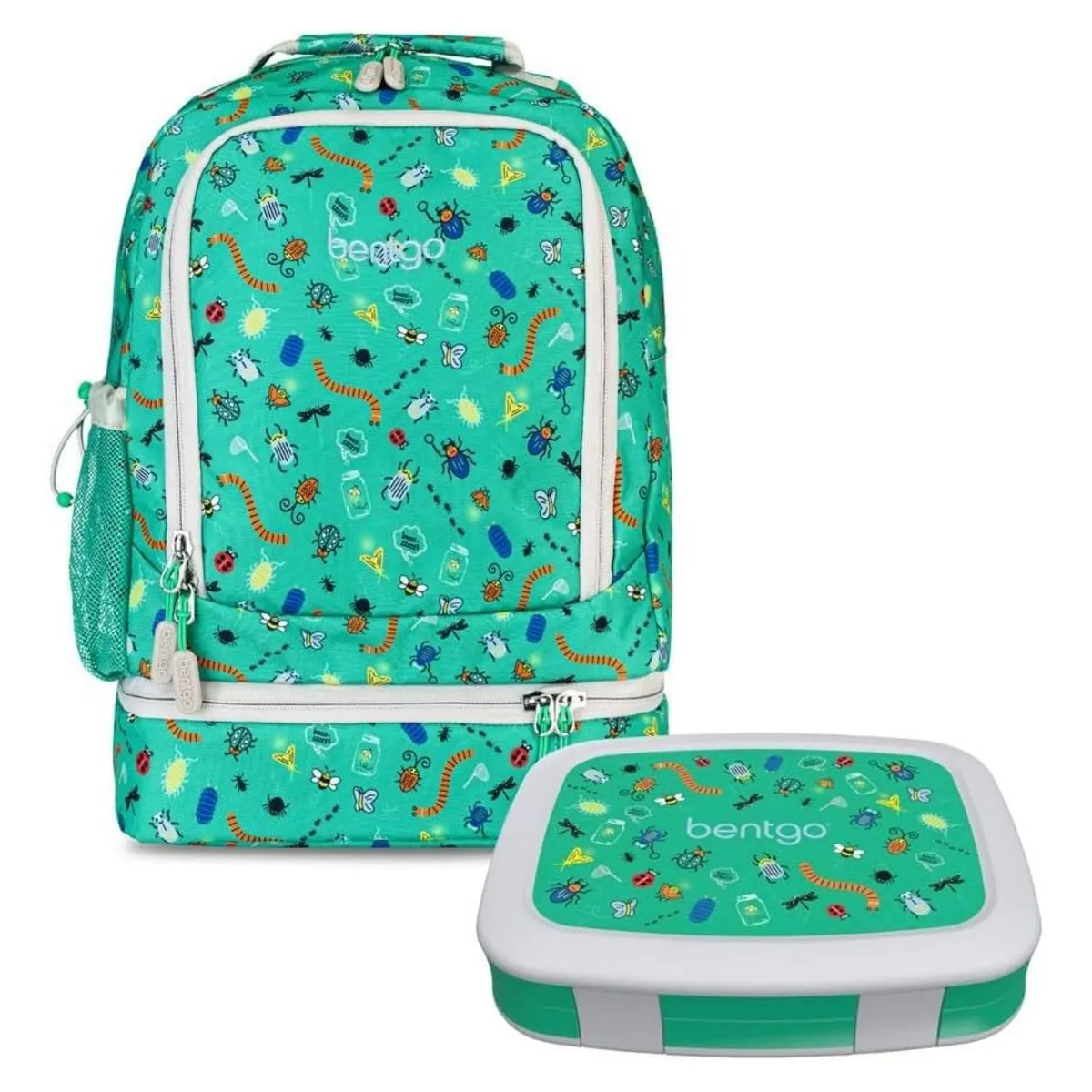 BENTGO - Set Mochila 2 en 1 y Lonchera Bentgo Kids - Bugs