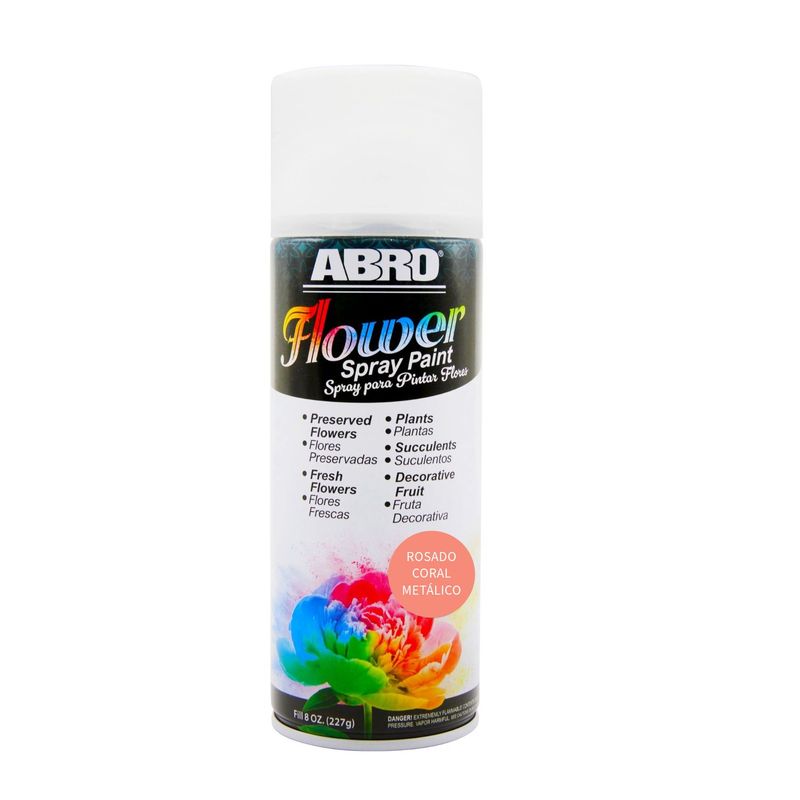 ABRO - ABRO Pintura en Spray para Flores Rosado Coral Metal FSP-400 - 227gr