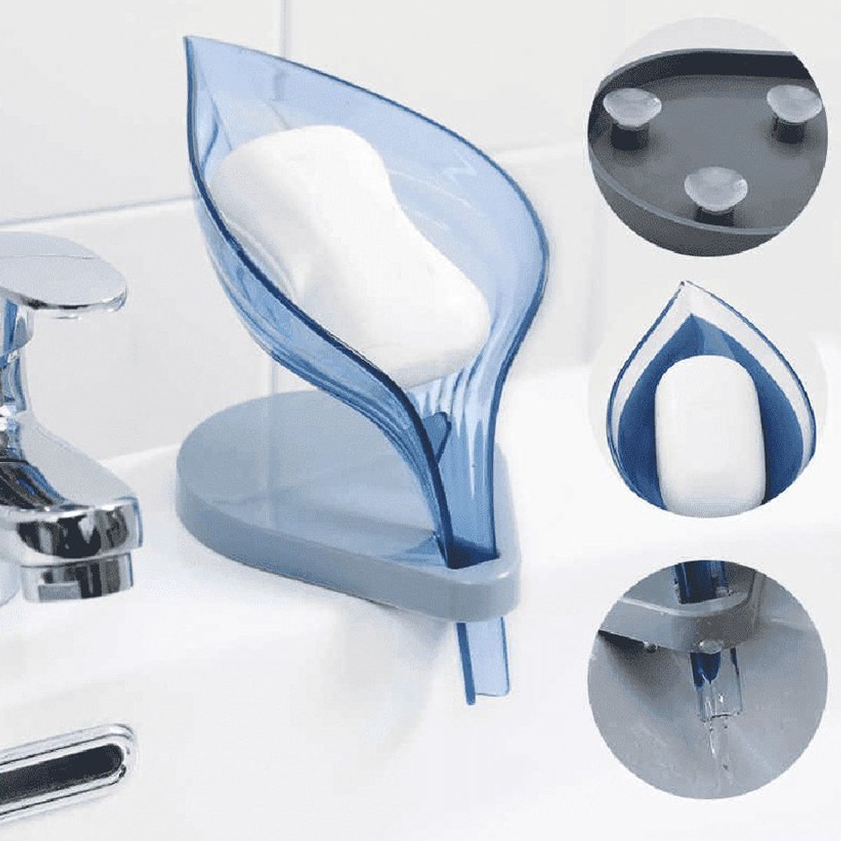 GENERICO - Jabonera con escurridor para baño o lavadero de cocina