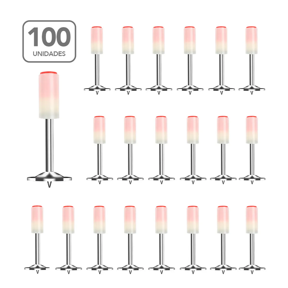 KELLER - Pack X100 Clavos Fulminantes con Golilla para Pistola Remachadora CP5