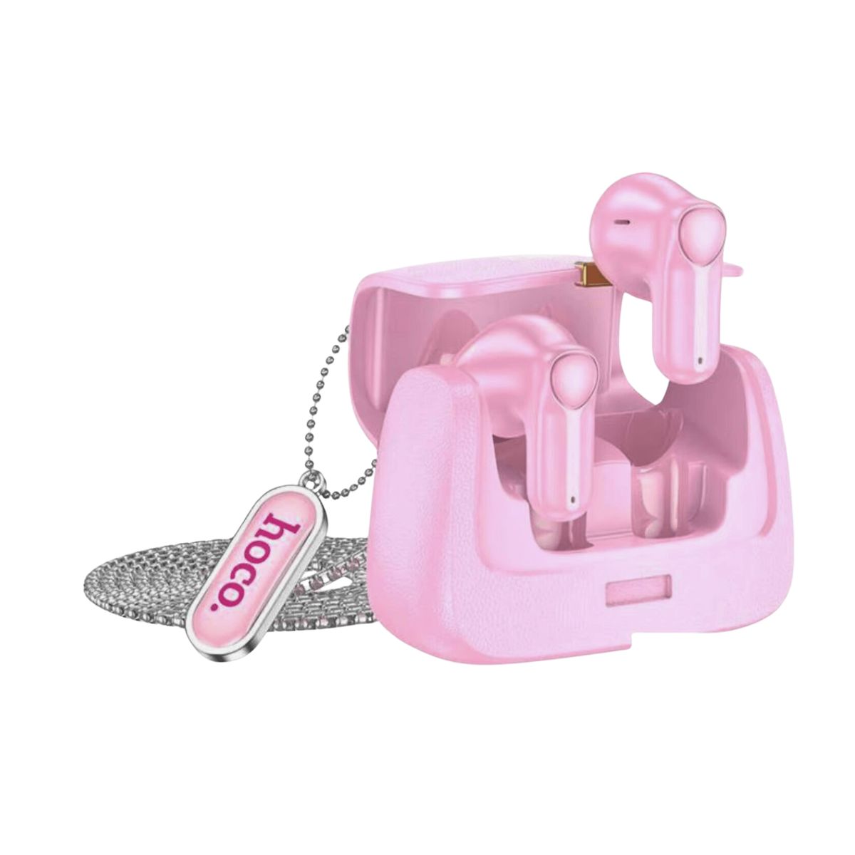 HOCO - Audífonos Inalámbricos con Estuche Tipo Cartera - Rosado