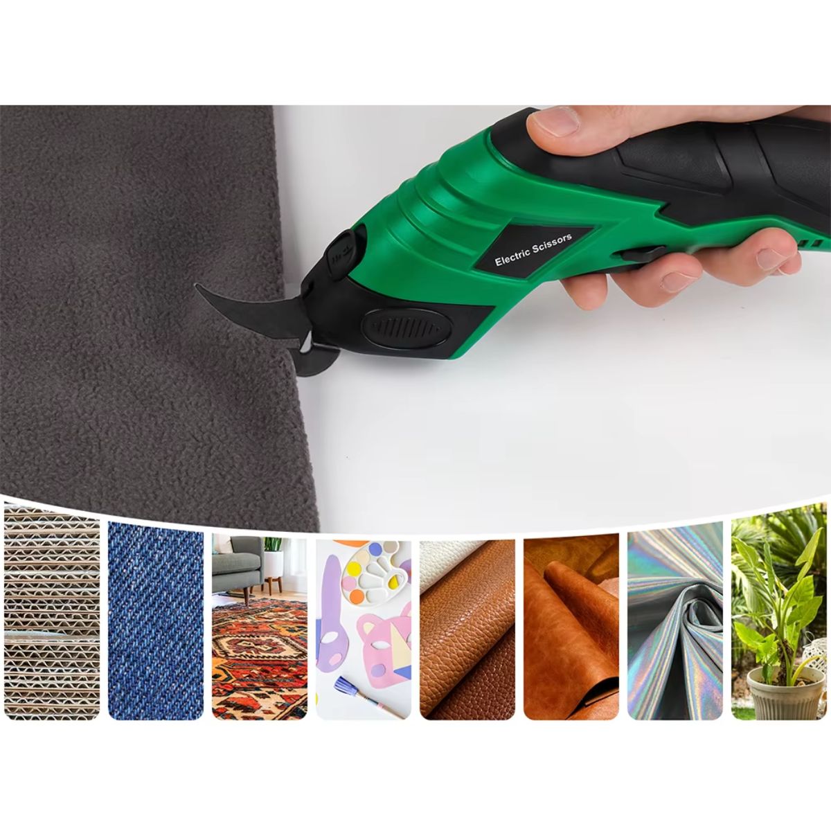 GENERICO - Tijeras eléctricas inalámbricas 36V para sastre tela cuero