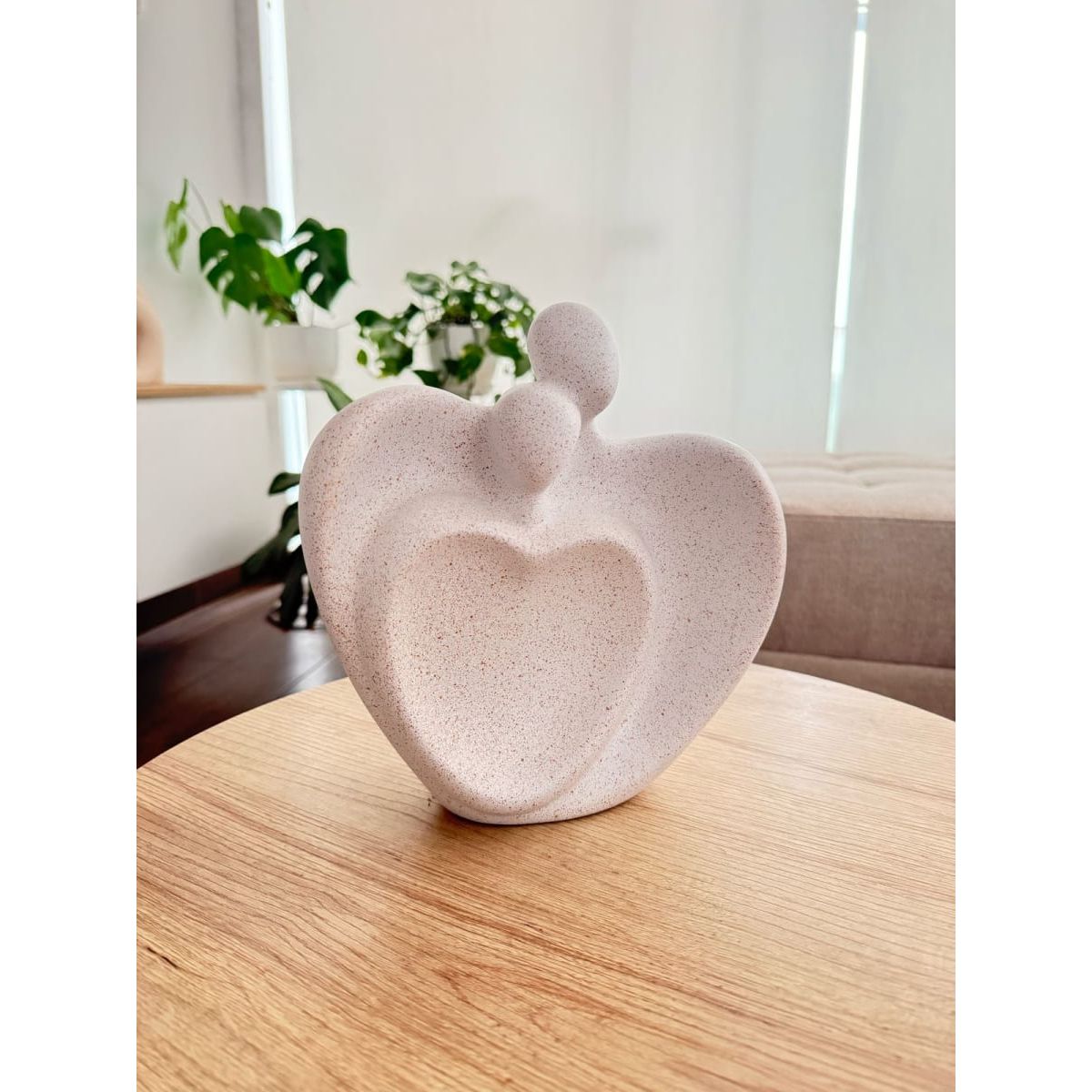MAP DESIGN HOME - Adorno Pareja Un Solo Corazon Terrazo 23x08x24 cm