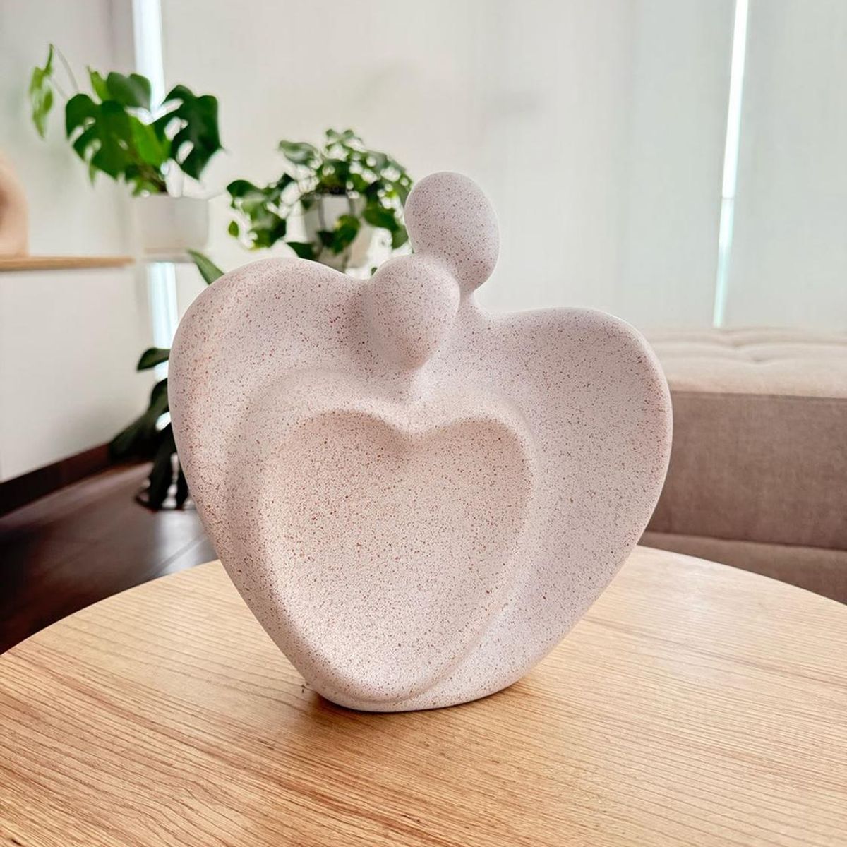 MAP DESIGN HOME - Adorno Pareja Un Solo Corazon Terrazo 23x08x24 cm