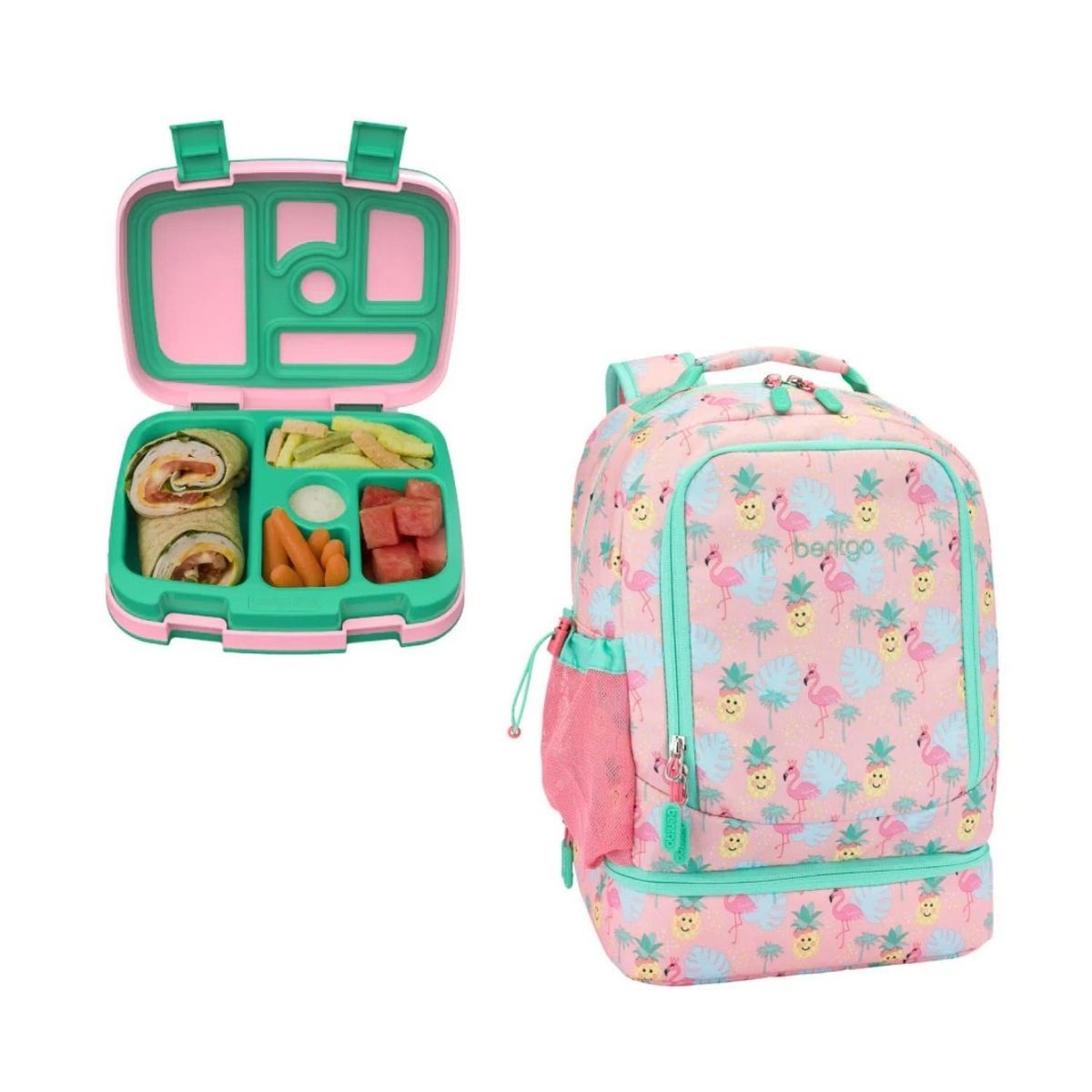 BENTGO - Set Mochila 2 en 1 y Lonchera Bentgo Kids - Tropical