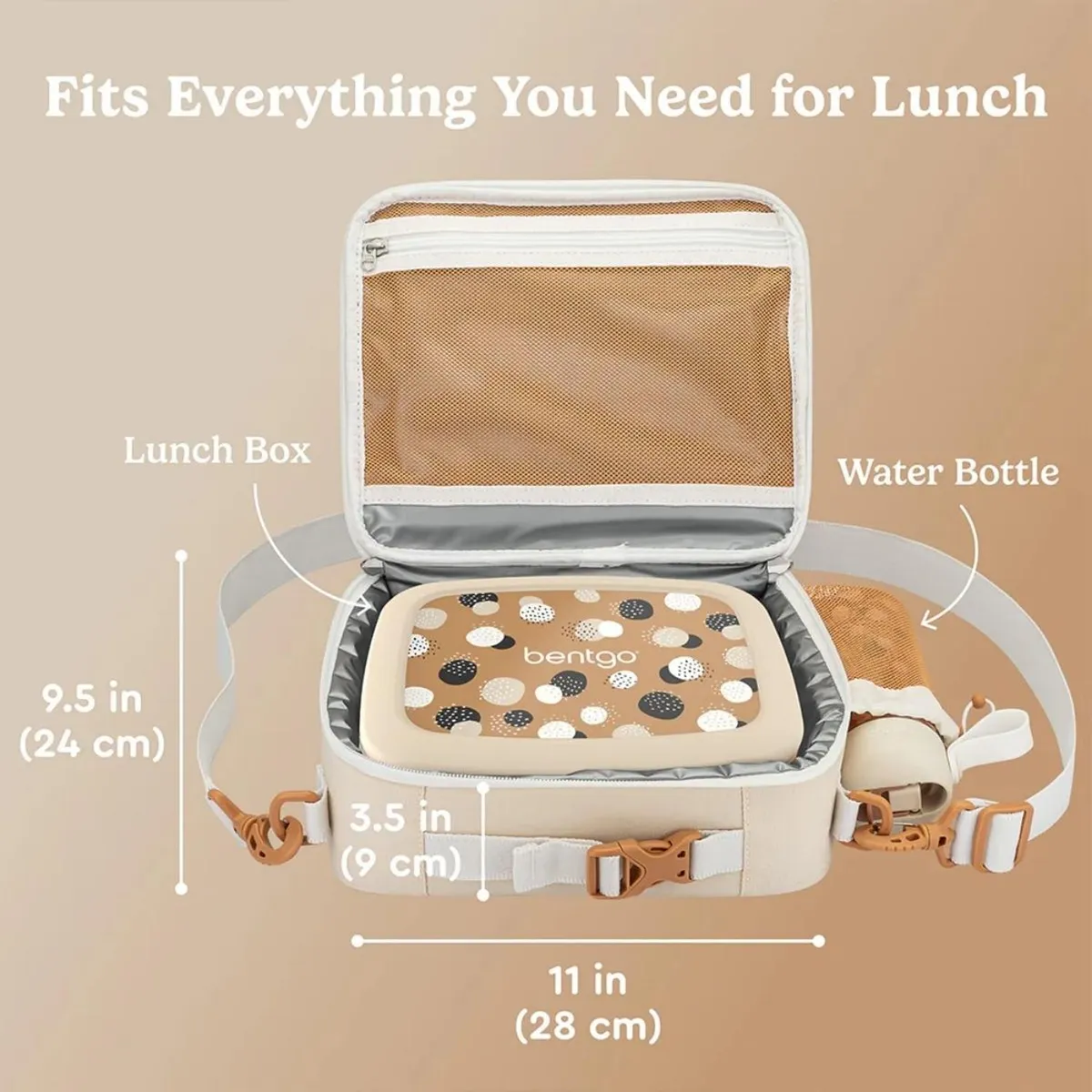 BENTGO - Set Bentgo Lonchera, Porta Lonchera y Tomatodo Whimsy & Wonder - Dots