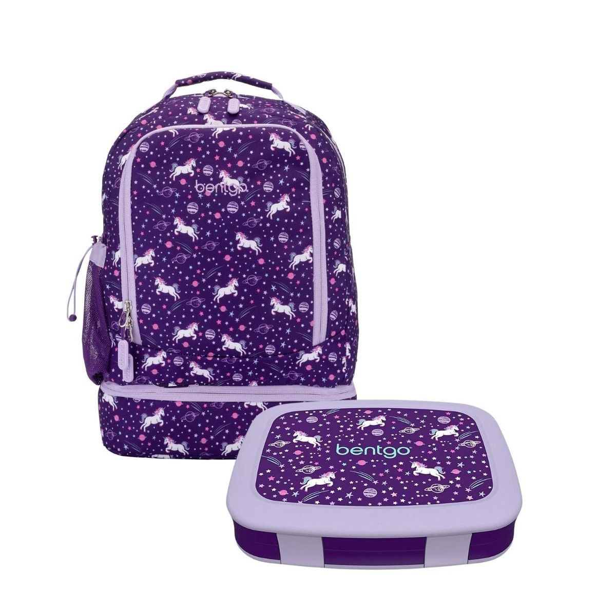 BENTGO - Set Mochila 2 en 1 y Lonchera Bentgo Kids - Unicornio