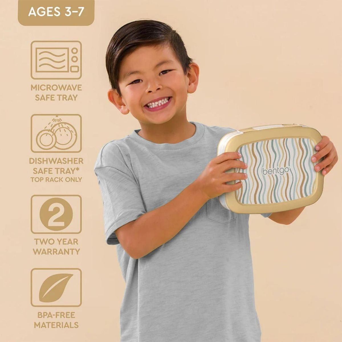 BENTGO - Set Lonchera y Tomatodo Bentgo Kids Whimsy & Wonder - Wavy