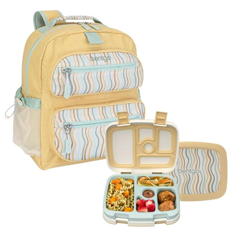 BENTGO - Set Lonchera y Mochila Escolar Bentgo Kids Whimsy & Wonder - Wavy
