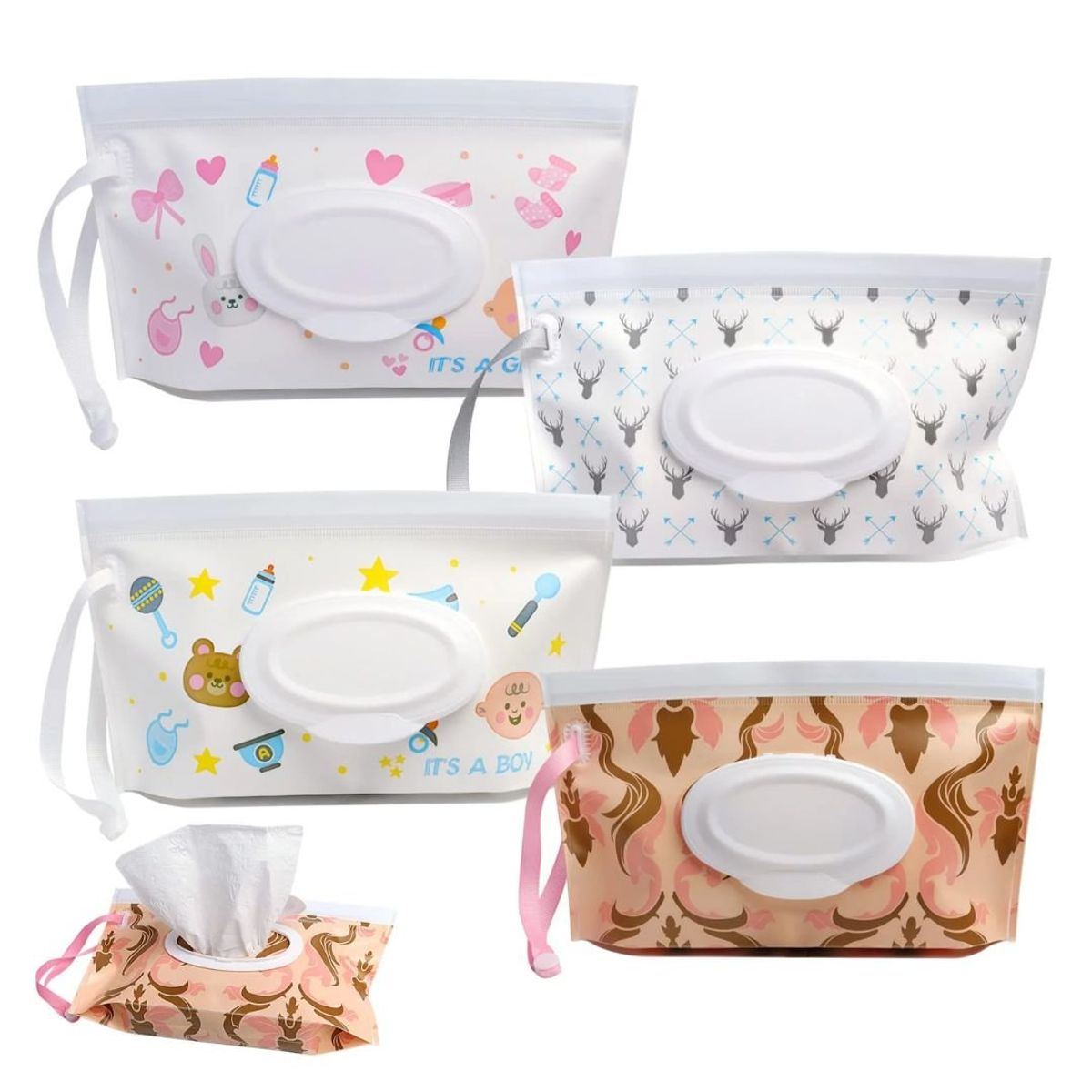 GENERICO - Pack 2 Porta Toallitas Pañitos Dispensador De Toallitas Niño