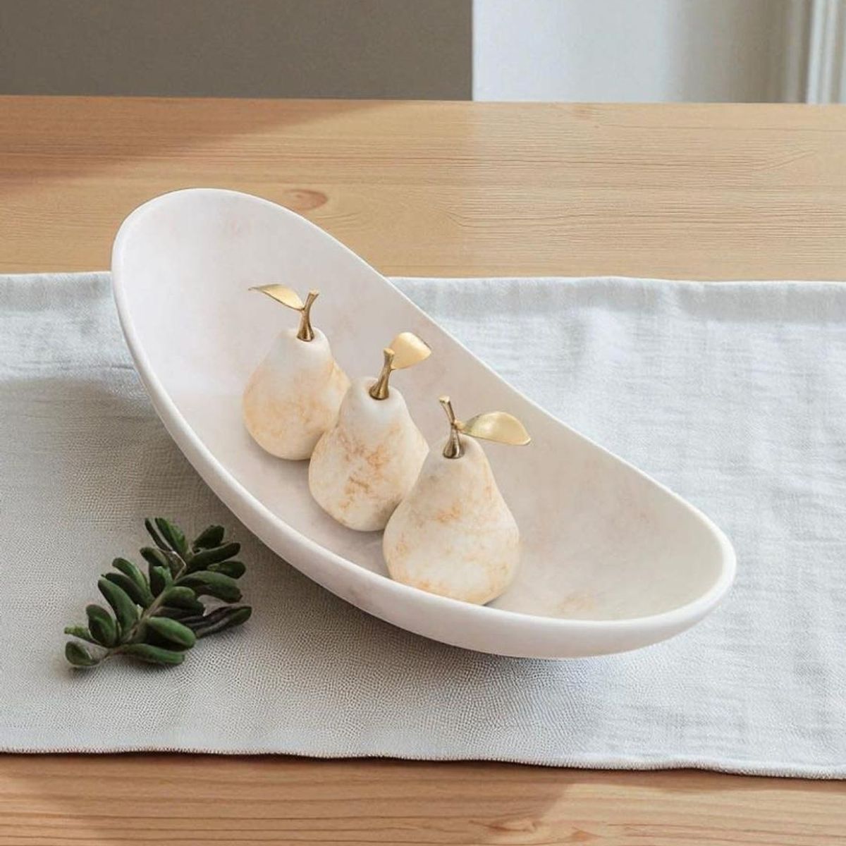 MAP DESIGN HOME - Centro de Mesa Peras Decor 40x17x12 cm