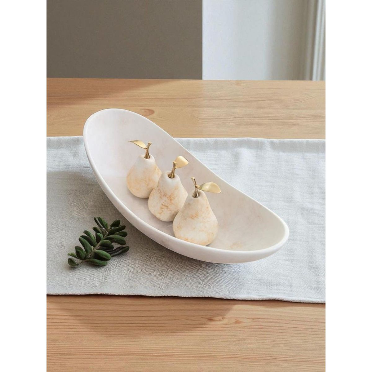 MAP DESIGN HOME - Centro de Mesa Peras Decor 40x17x12 cm