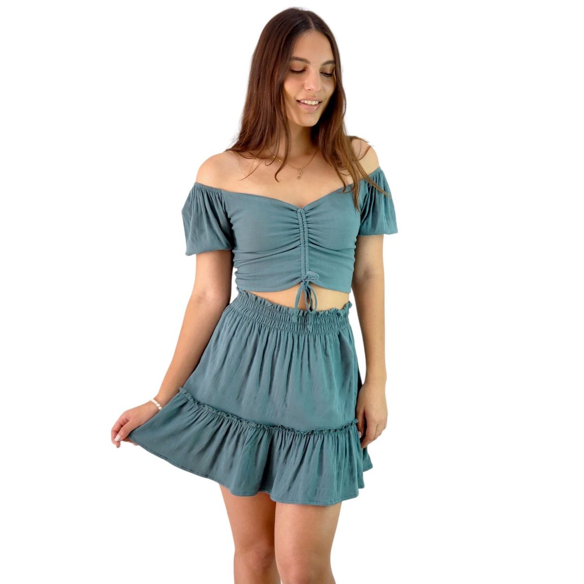 GENERICO - Conjunto Top y Falda Mujer Smile Unifit