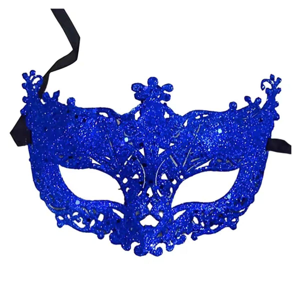 GENERICO - Máscara veneciana cosplay para mujer - azul con Brillos