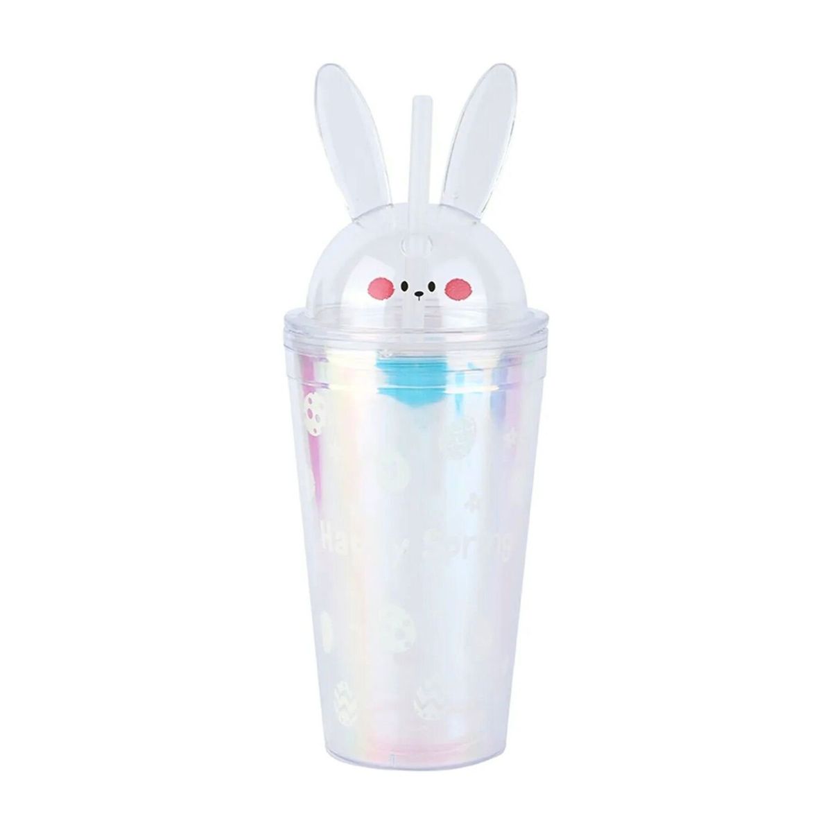 GENERICO - Vaso tomatodo plastico galvanizado 450 ml - diseño conejo