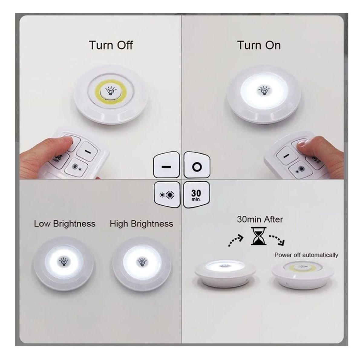 GENERICO - Foco Led Inalámbrico Con Control Remoto 1 pieza
