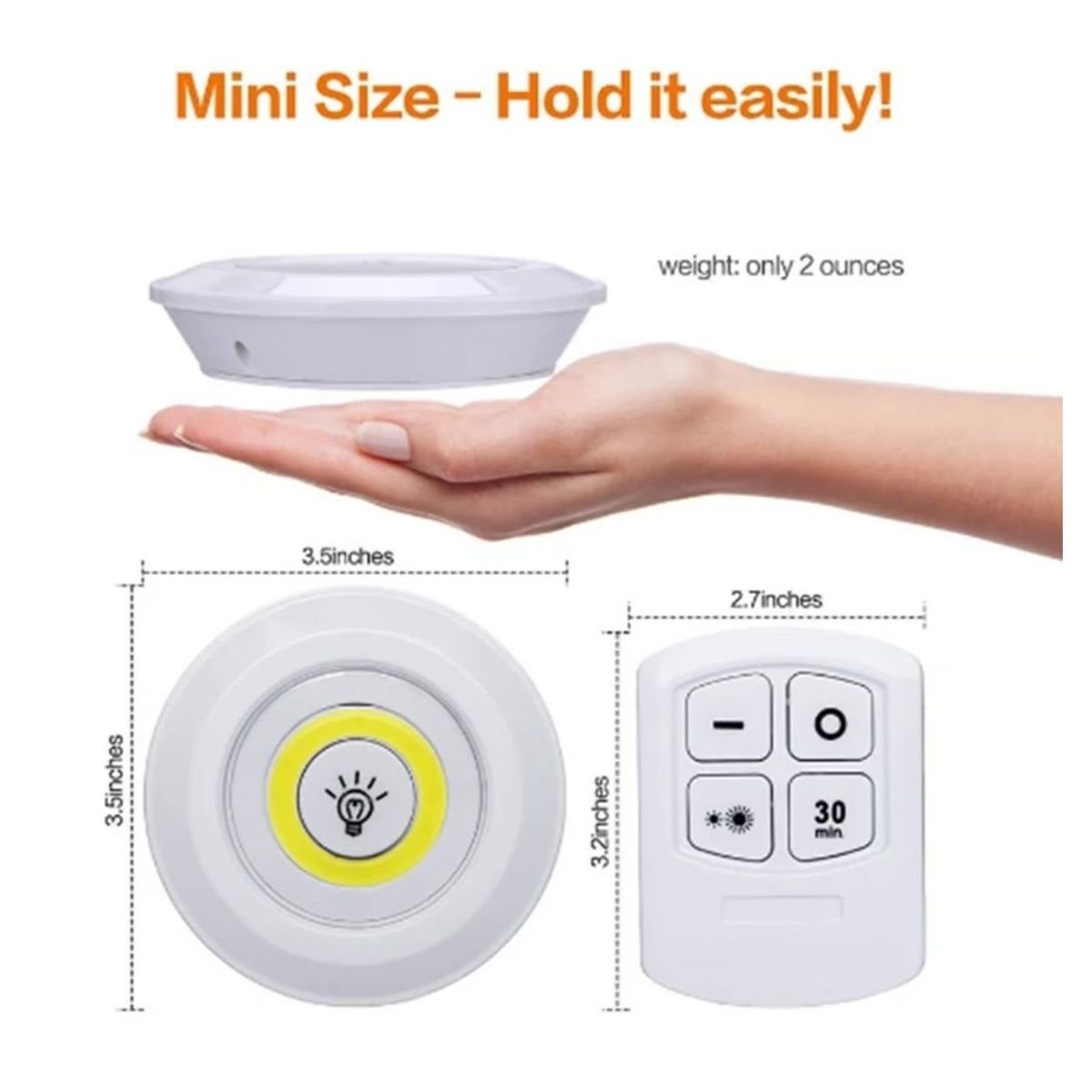 GENERICO - Foco Led Inalámbrico Con Control Remoto 1 pieza