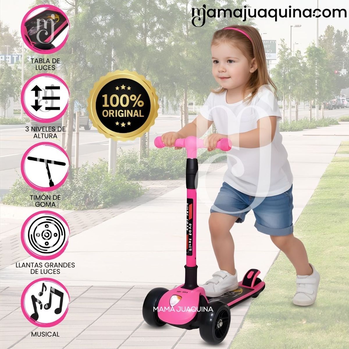 FIRST TOY - Scooter para Niños «FERRAR» Pink