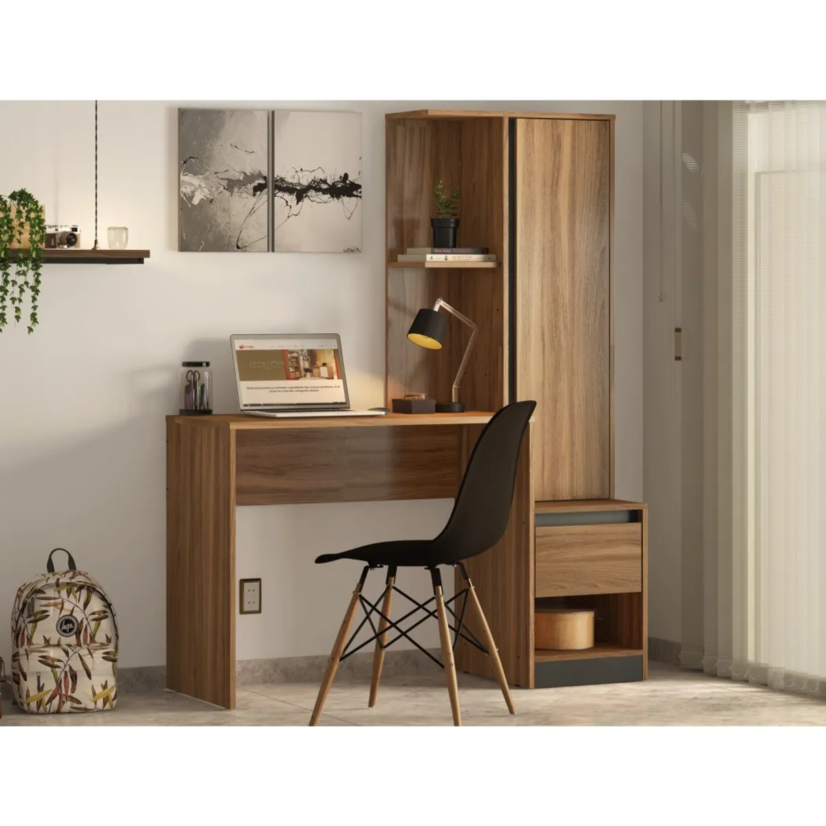 GENERICO - Escritorio Moderno Venus 1 Puerta 1 Cajón Gales R&R MUEBLES