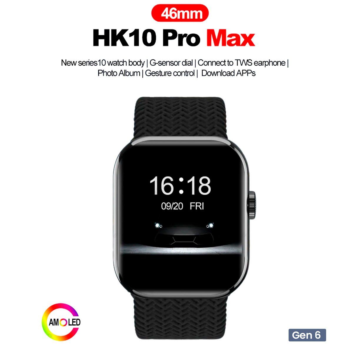 GENERICO - Smartwatch HK10 Pro Max pantalla Amoled