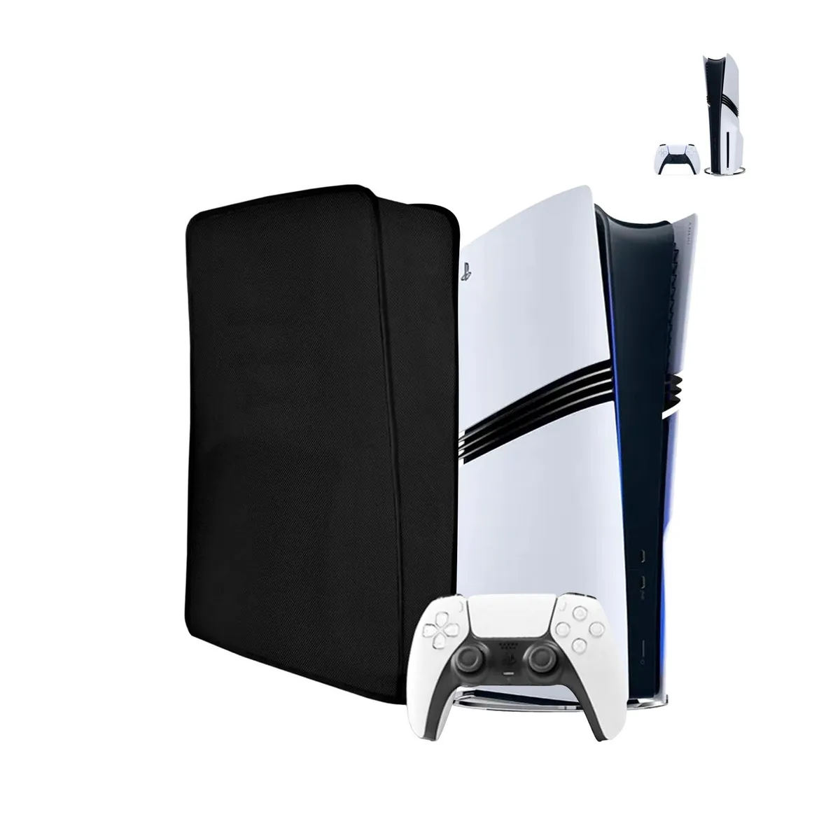 GENERICO - Funda Protector Antipolvo Negro Compatible Ps5 Pro