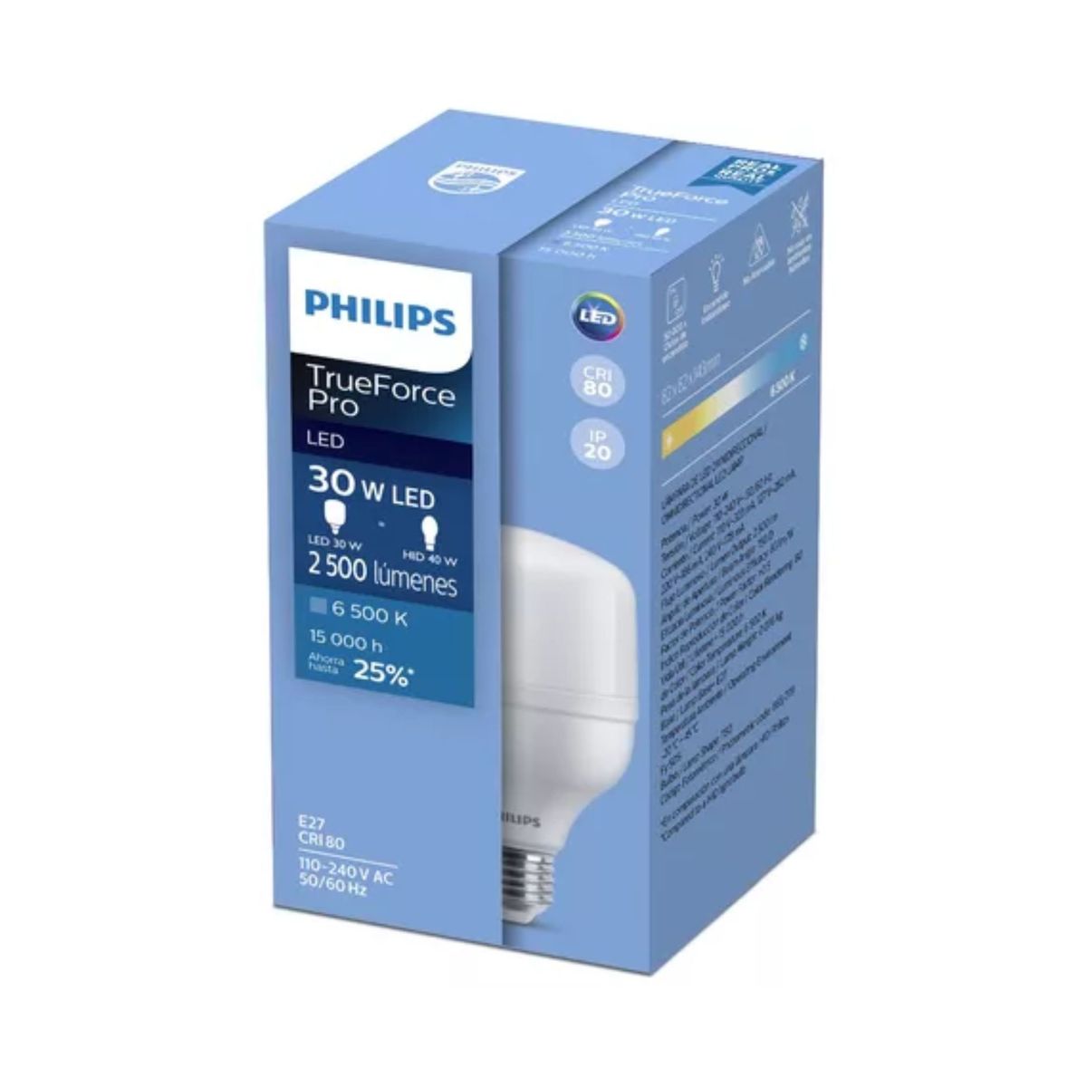 PHILIPS - FOCO LED TRUEFORCE PHILIPS 30W 3K LÚMENES LUZ FRÍA