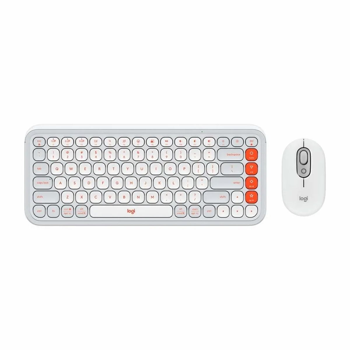 LOGITECH - TECLADO LOGITECH+MOUSE POP ICON BLUETOOTHWIRELESS SP COPILOT WHITE