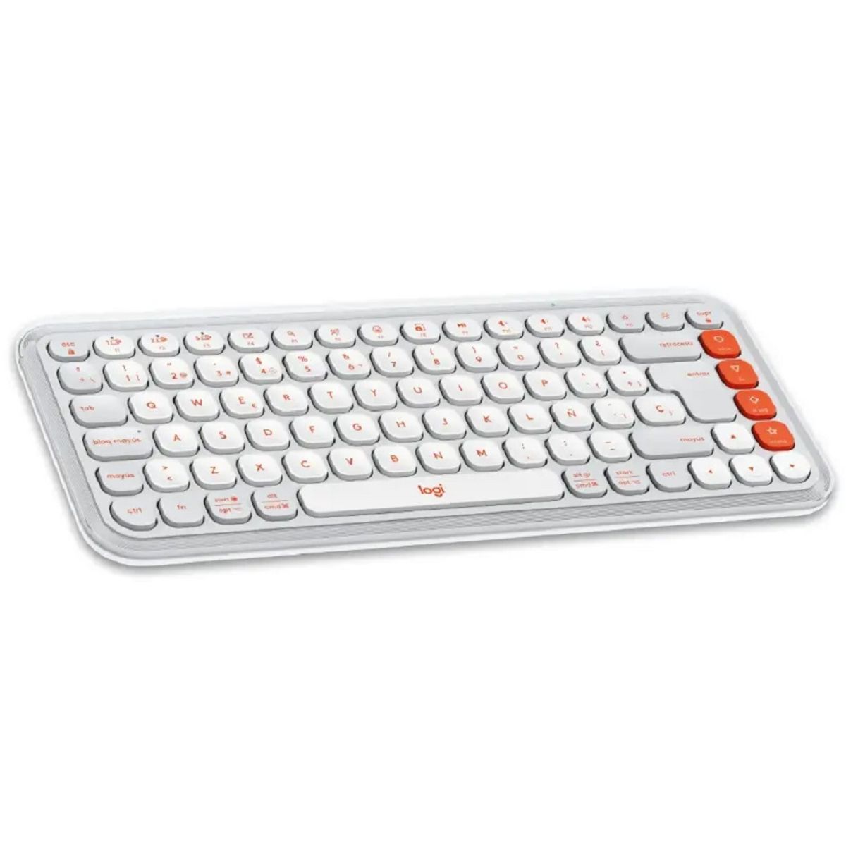 LOGITECH - TECLADO LOGITECH+MOUSE POP ICON BLUETOOTHWIRELESS SP COPILOT WHITE