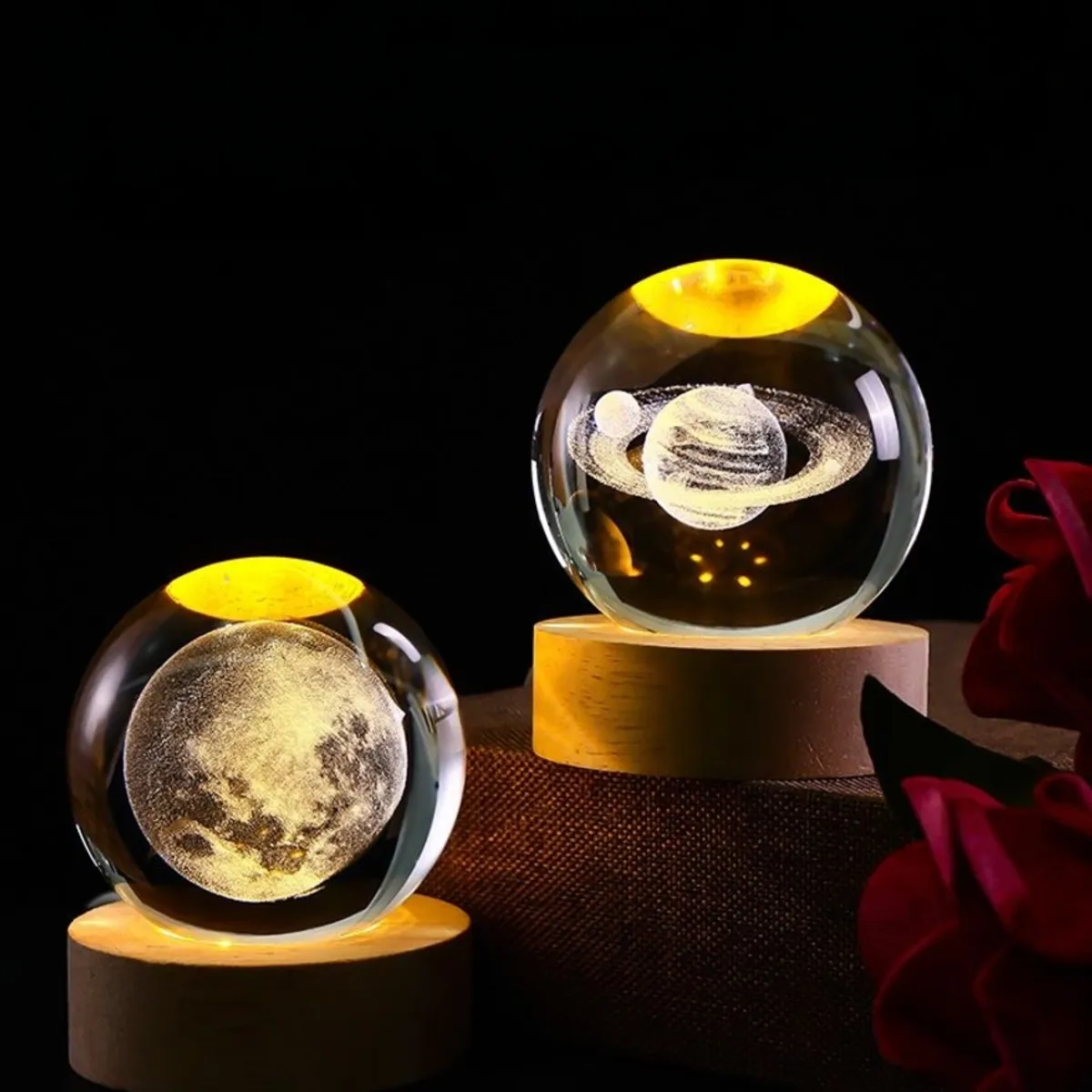 GENERICO - Lampara Diseño 3D Esfera Adorno Decoración Noctura Iluminacion - Luna