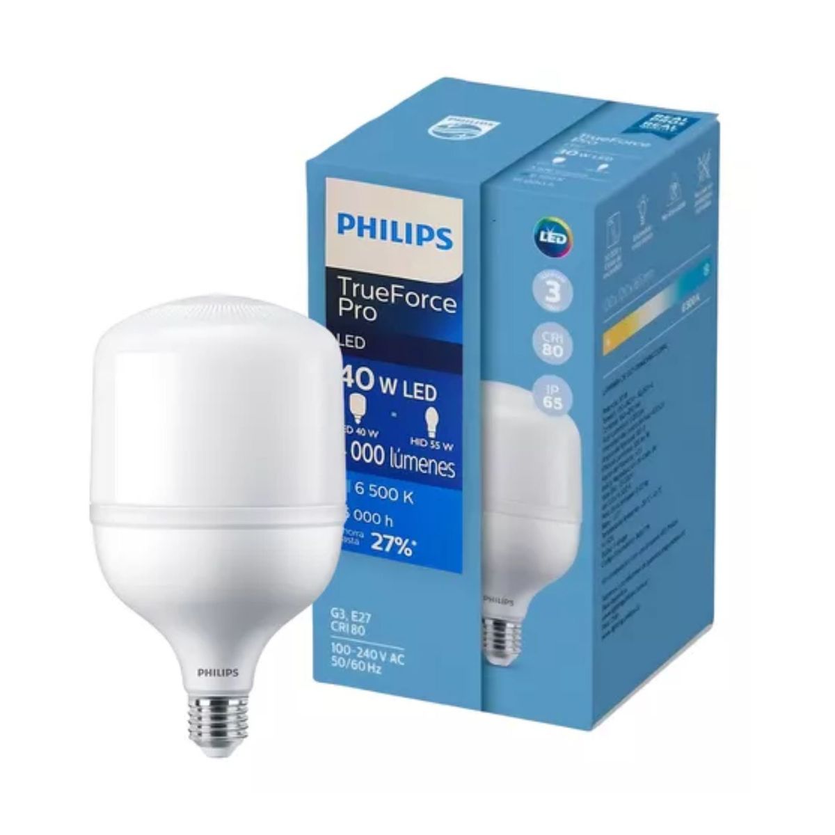 PHILIPS - FOCO LED TRUEFORCE PHILIPS 40W 4K LÚMENES LUZ FRÍA