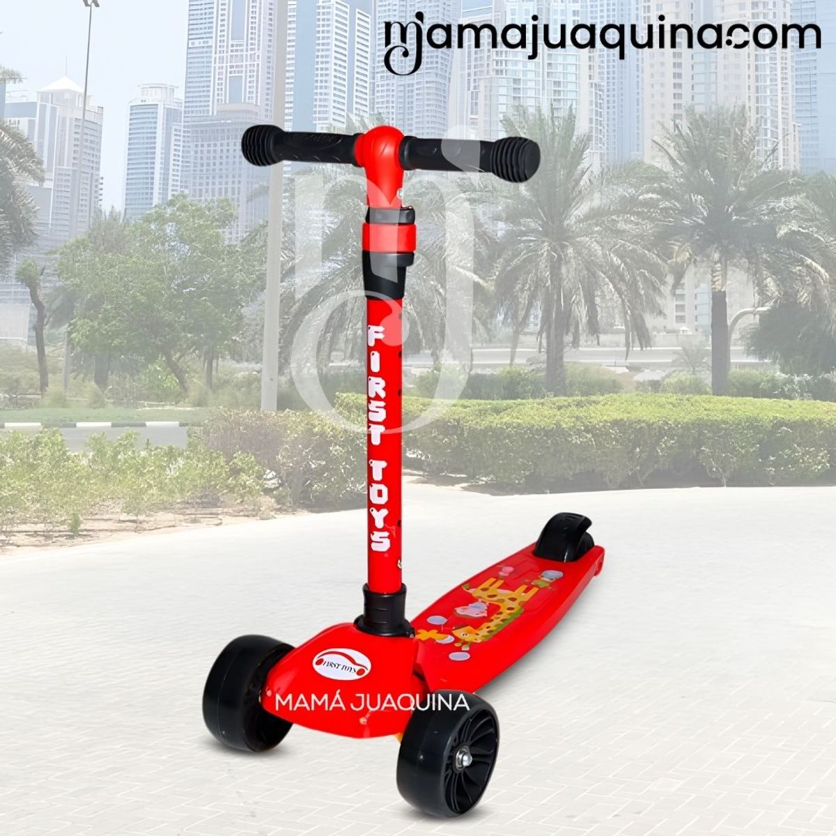 FIRST TOY - Scooter para Niños «JIRAFI» Red