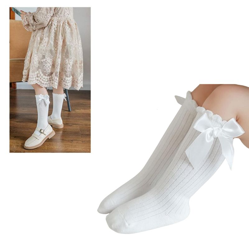 GENERICO - Medias con Lazo 2-4 años Blanco