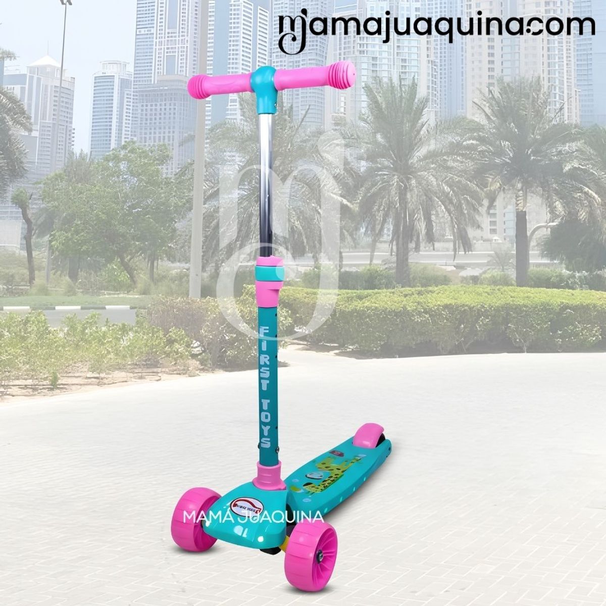 FIRST TOY - Scooter para Niños «JIRAFI» Dark Pink