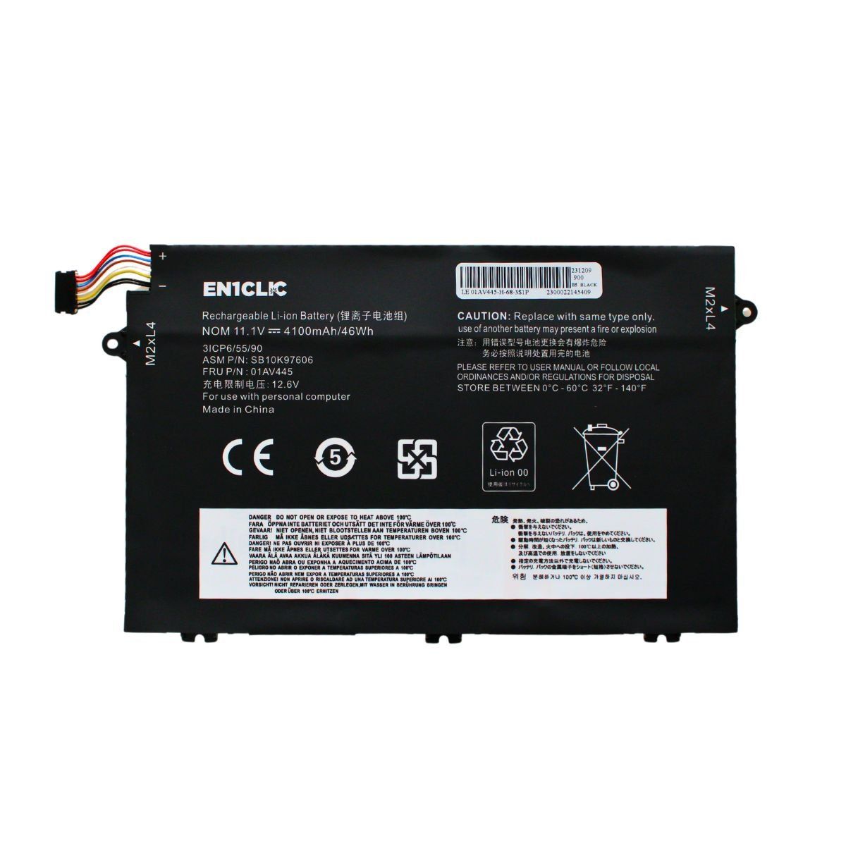 LENOVO - Batería Para Laptop Lenovo 01AV445 L17M3P52 E480 E580