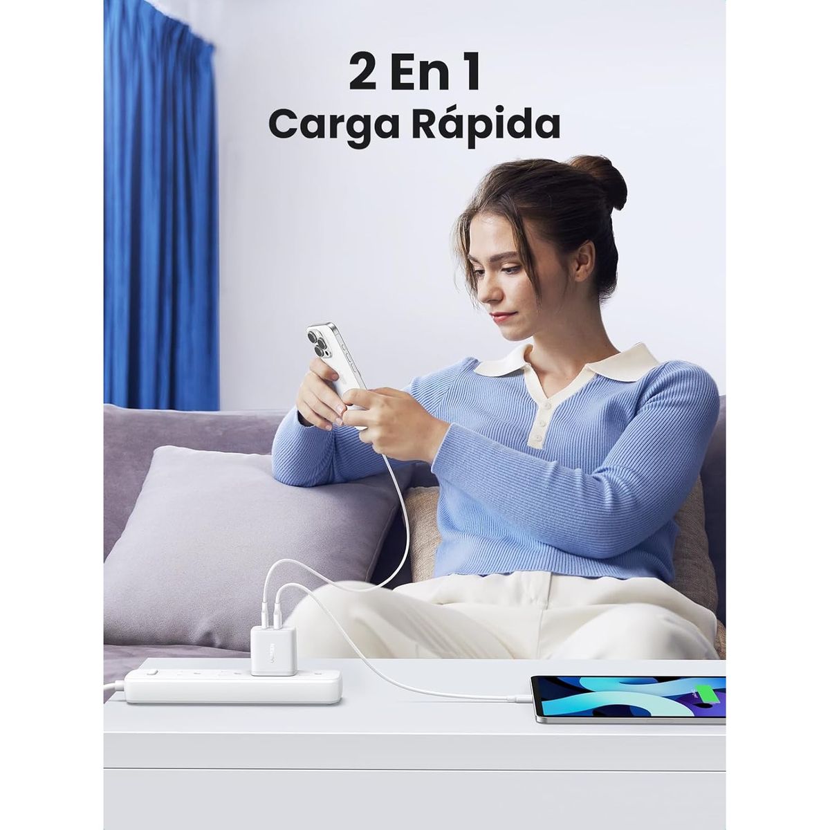 UGREEN - Ugreen Cargador Carga Rápida 20W 2 puertos USB-C USB-A PD X227 - 45314
