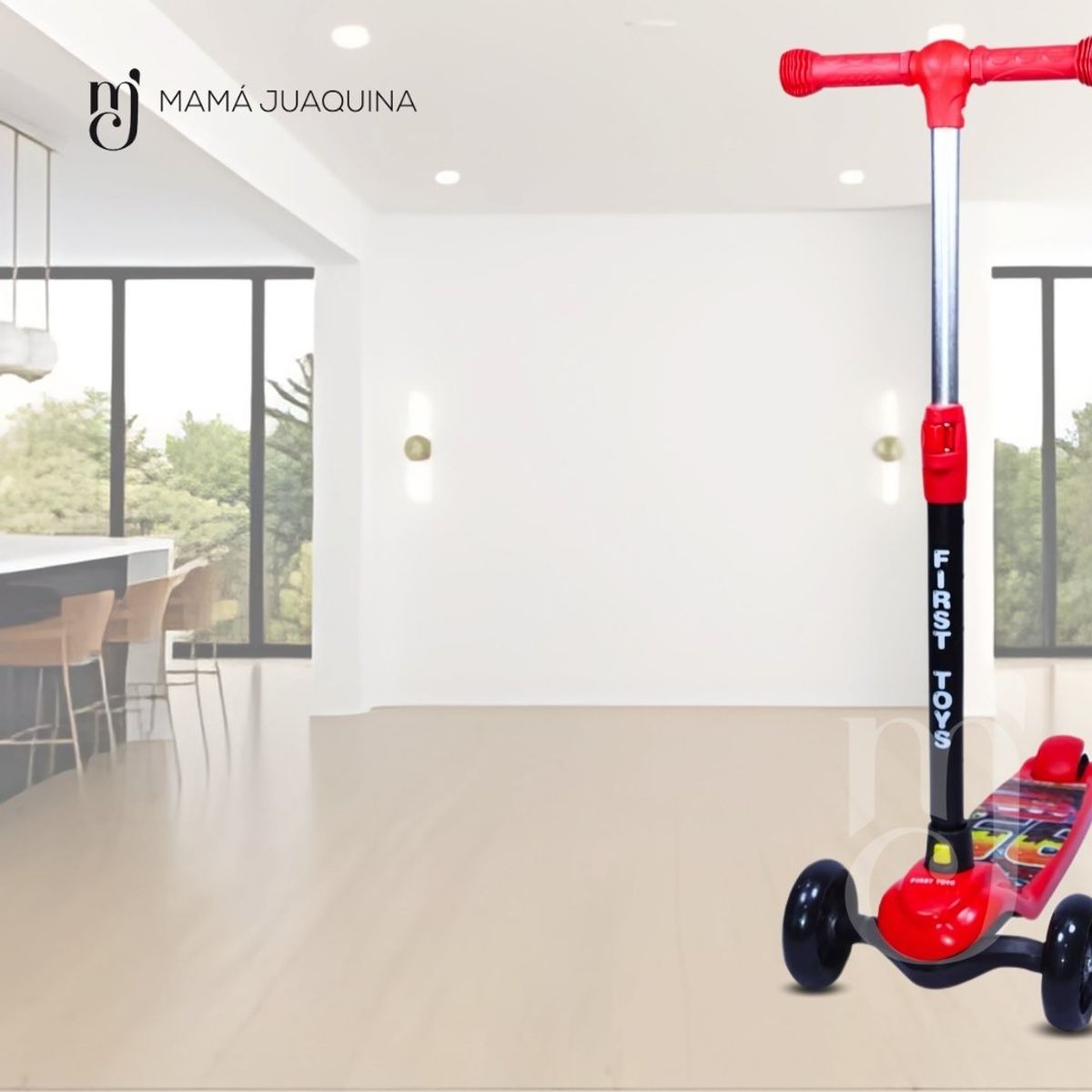 FIRST TOY - Scooter para Niños «NOMIC» Black Red