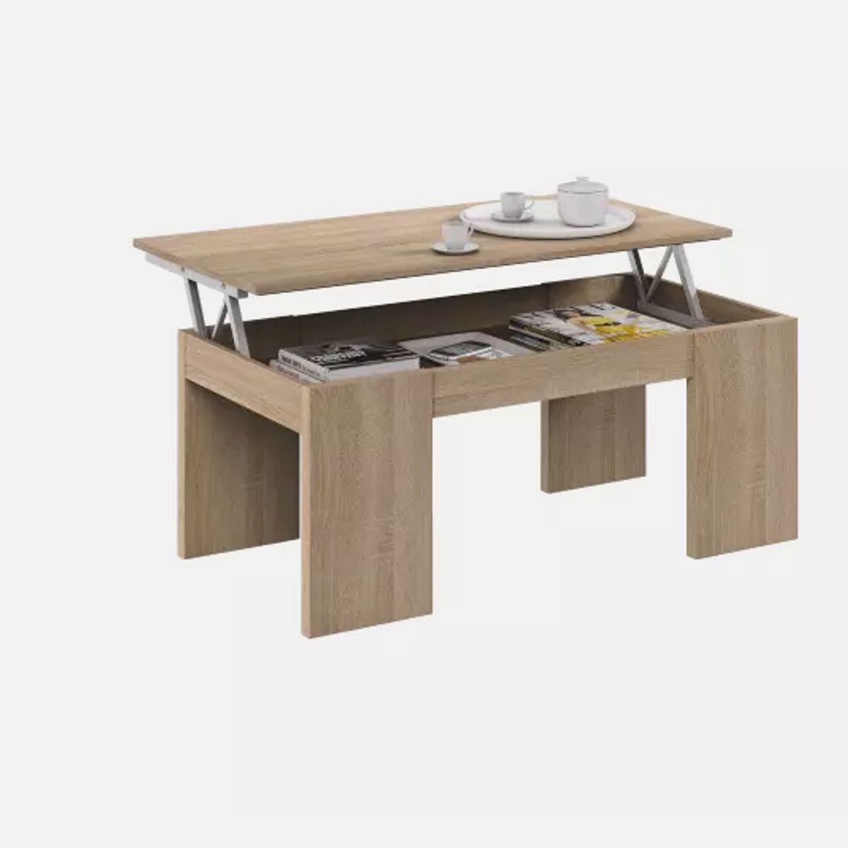 NACION MUEBLES - MESA DE CENTRO NACION MUEBLES ROCKY COLOR MADERA