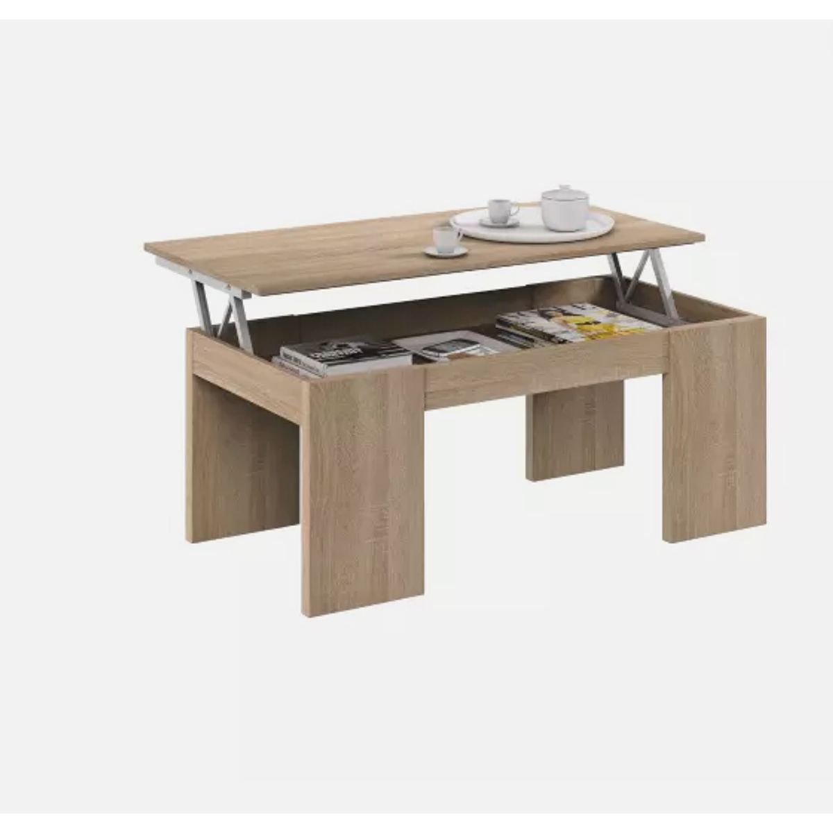 NACION MUEBLES - MESA DE CENTRO NACION MUEBLES ROCKY COLOR MADERA