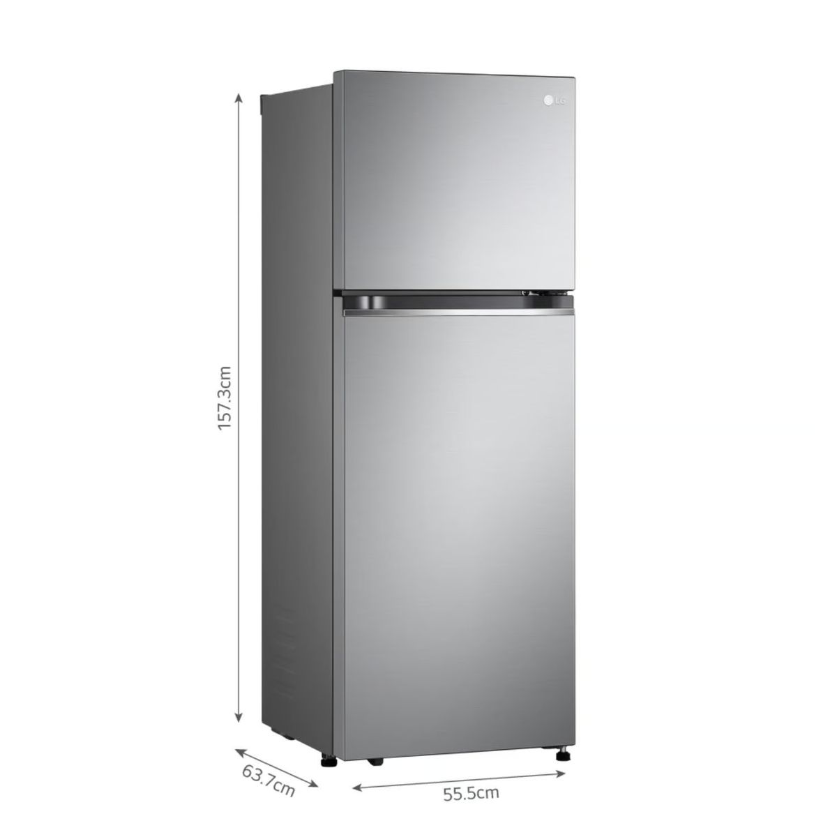 LG - Refrigeradora GT24BPP 241LT Door Cooling Top Mount  Plateada LG