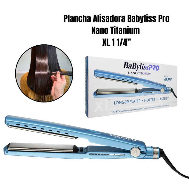 BABYLISS PRO - Plancha Babyliss Pro Nano Titanium XL 1 1/4" BNT9091TXLPE