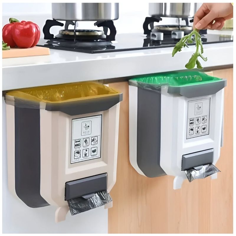 MINARI - Tacho de Basura Colgante con Dispensador TB2-COLOR ALEATORIO