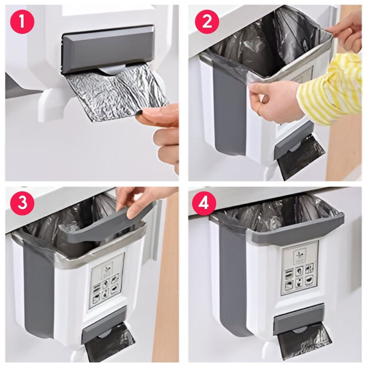 MINARI - Tacho de Basura Colgante con Dispensador TB2-COLOR ALEATORIO