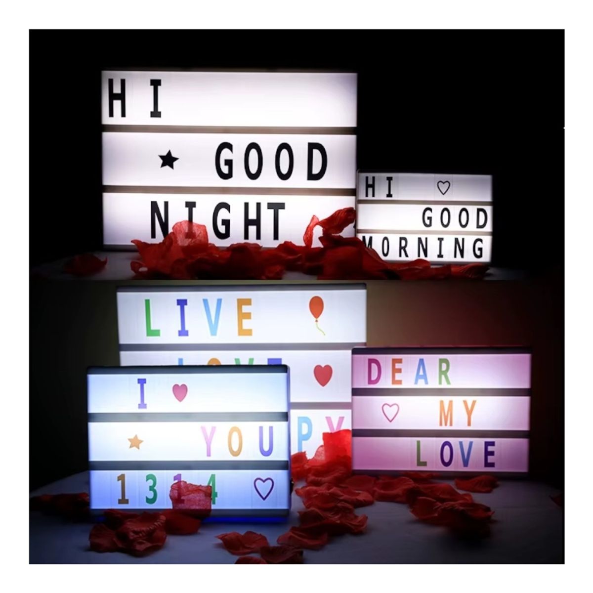 GENERICO - PIZARRA LED CON LETRAS LETRERO LUMINOSO PERSONALIZABLE