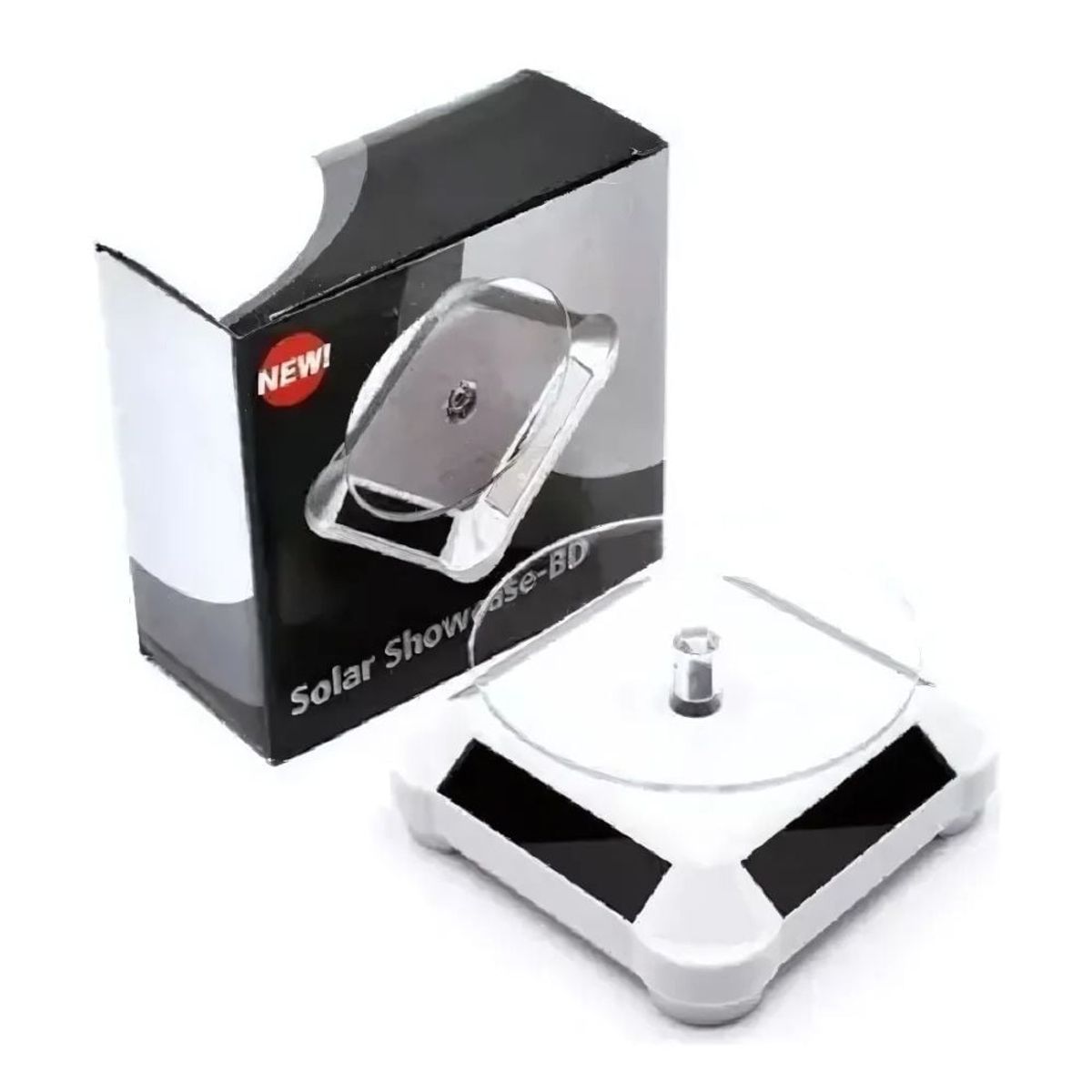 GENERICO - Exibidor Giratorio 360° Con Panel Solar 4 Colores