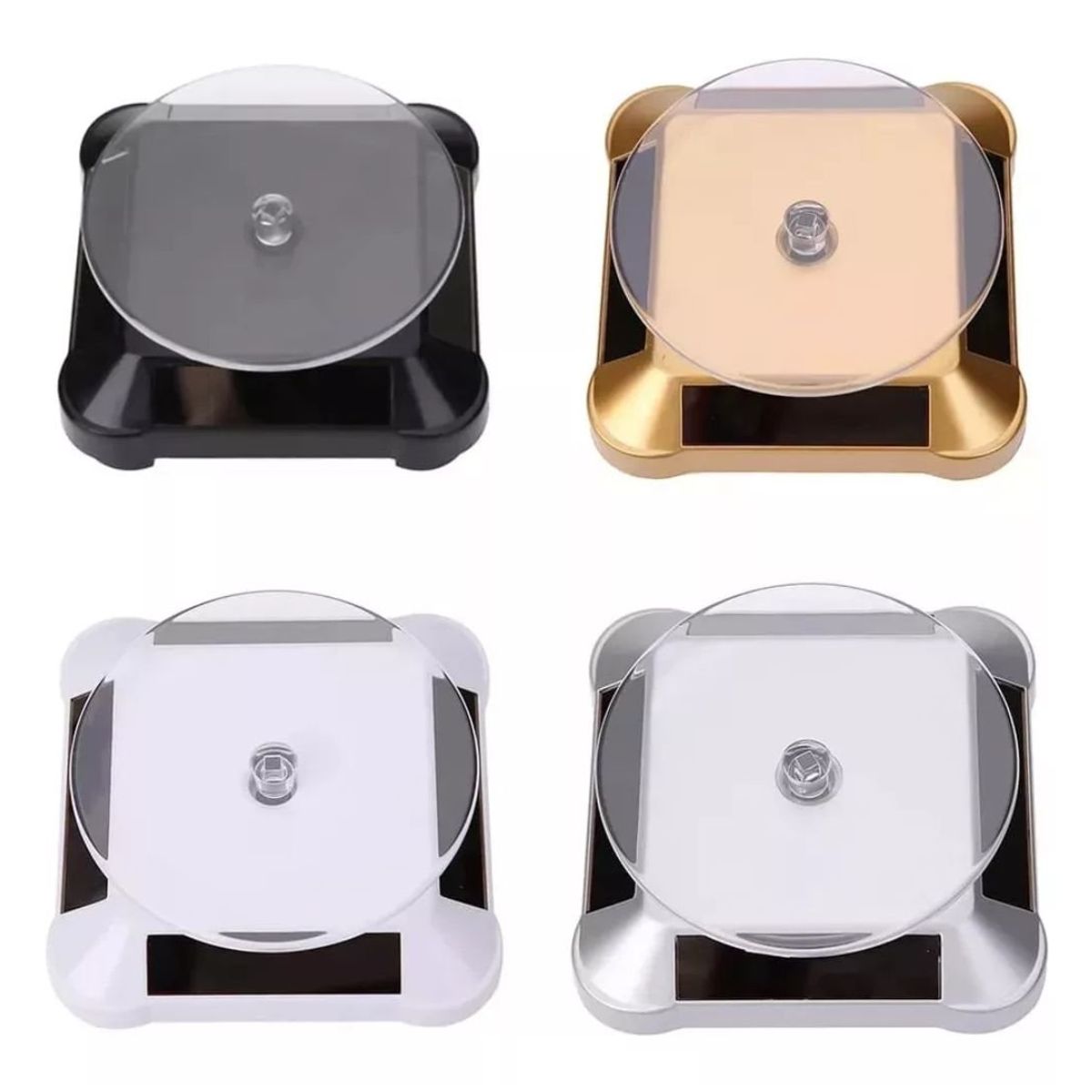 GENERICO - Exibidor Giratorio 360° Con Panel Solar 4 Colores