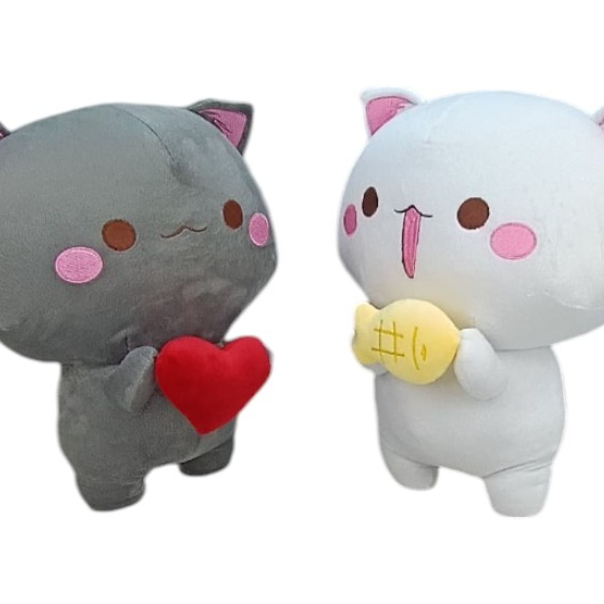 GENERICO - Pack Peluches Gatitos Enamorados 30 cm