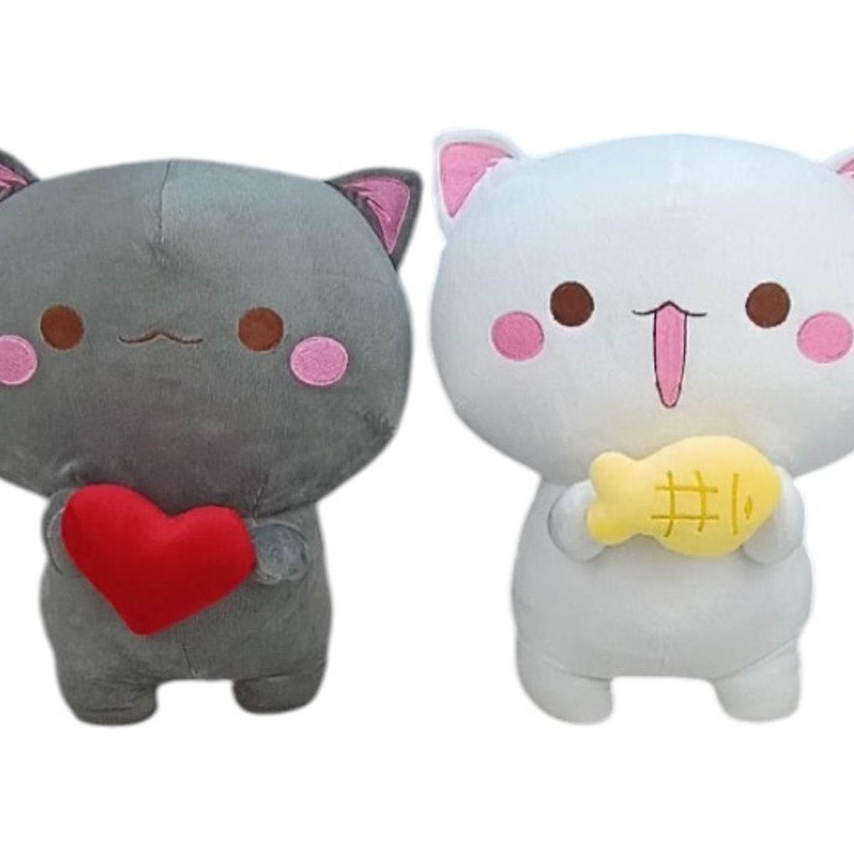 GENERICO - Pack Peluches Gatitos Enamorados 30 cm