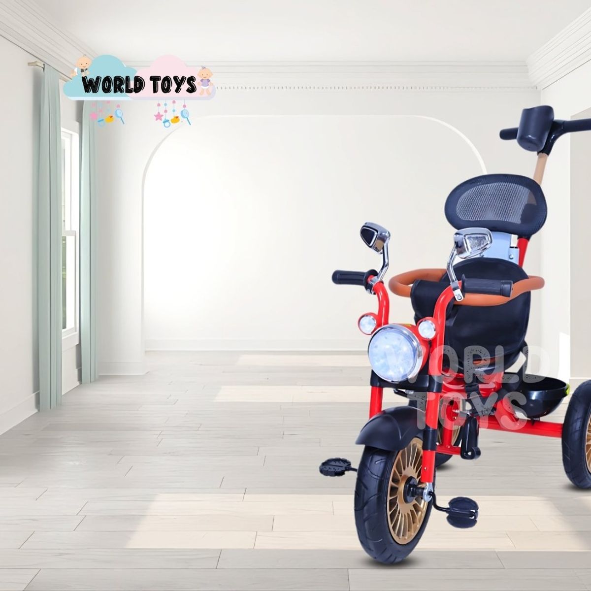 KIDS - Triciclo Giratorio con reflector «CHOPPER LT» Red